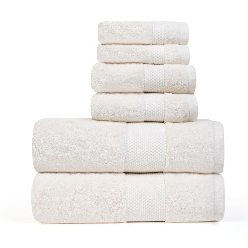 Farm to Home 630GSM Organic Towel Set of 6 - Pearl