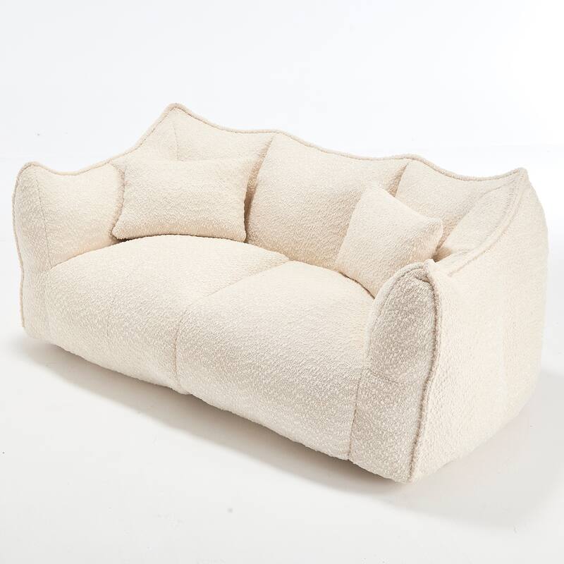 Giant Bean Bag Loveseat Sofa with Armrest for Living Room