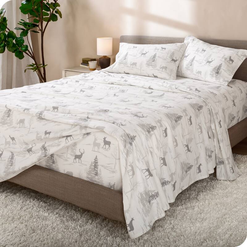 Bare Home Cotton Flannel Sheet Set - Velvety Soft Heavyweight