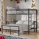 preview thumbnail 1 of 58, Artsy Twin Over Full Metal Bunk Bed with Integrated Desk, Ladder and Quality Slats for Bedroom, Versatile Use Black