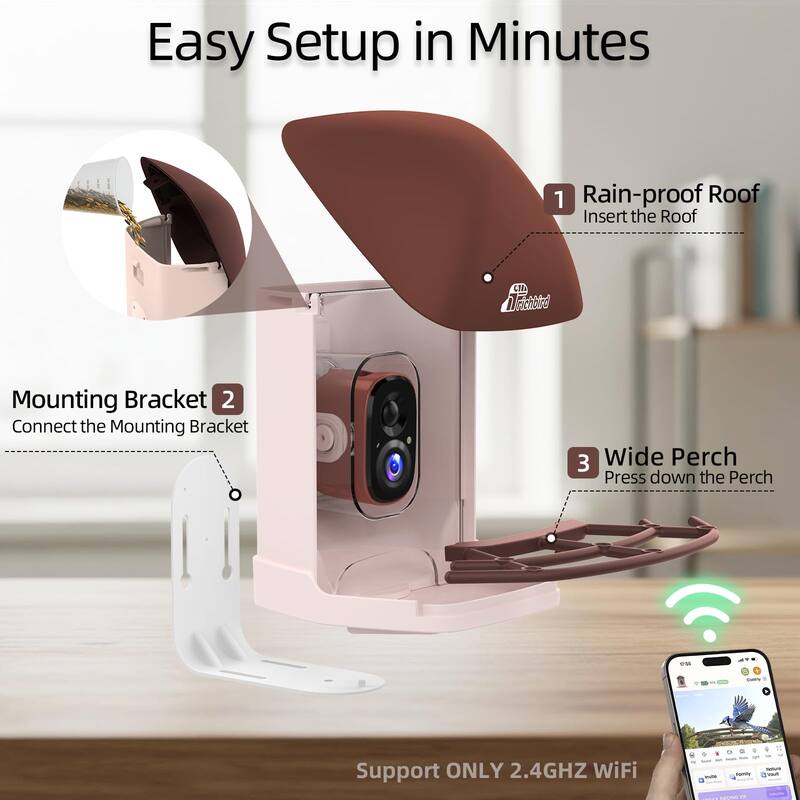 Smart Solar Bird Feeder with Camera and Interactive App