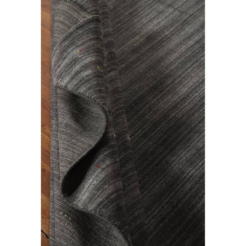 Hand Knotted Oriental 100% Wool Carpet Tribal Tribal Greys & Charcoal Gabbeh Area Rug - 10' 0'' X 8' 0''