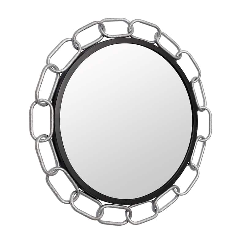 Chains of Love 30 Inch Round Wall Mirror - N/A