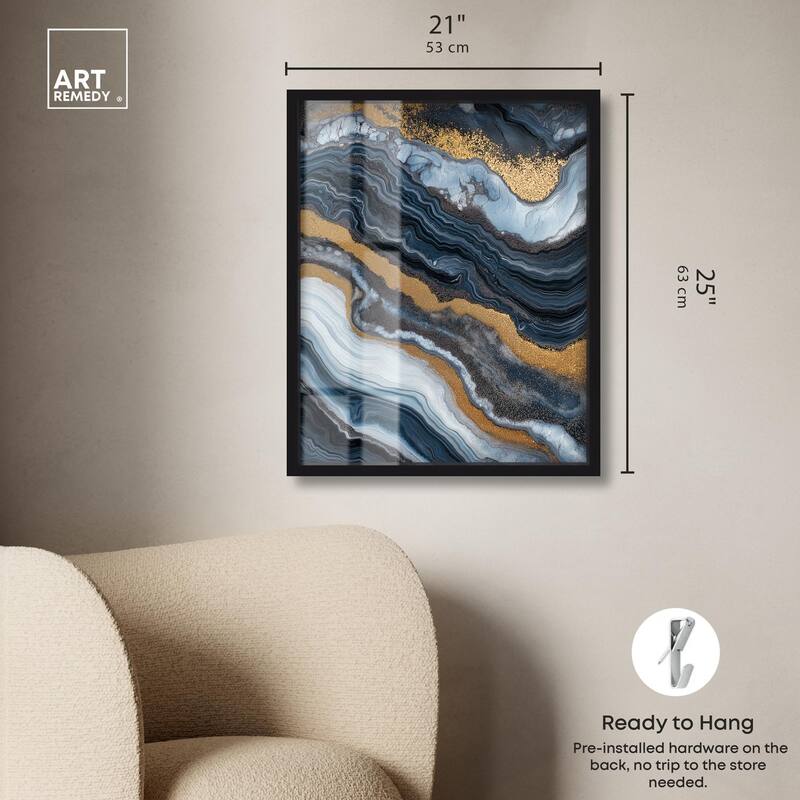 Acrylic Flow I Shadowbox by Art Remedy