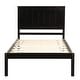 preview thumbnail 1 of 6, Espresso Wooden Twin Size Platform Bed Frame with Headboard and Slat Support