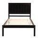 preview thumbnail 50 of 62, Solid Wood Platform Bed Frame with Headboard & Strong Slats Support