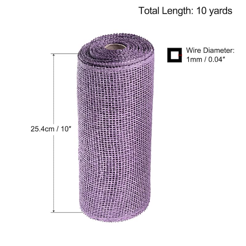 PP Burlap Mesh Wrapping Ribbon for Home Outdoor Wreath Decoration - Lilac