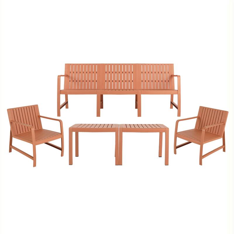 5-Piece Indoor/Outdoor Furniture Set,Easy Assembly Patio Conversation Set