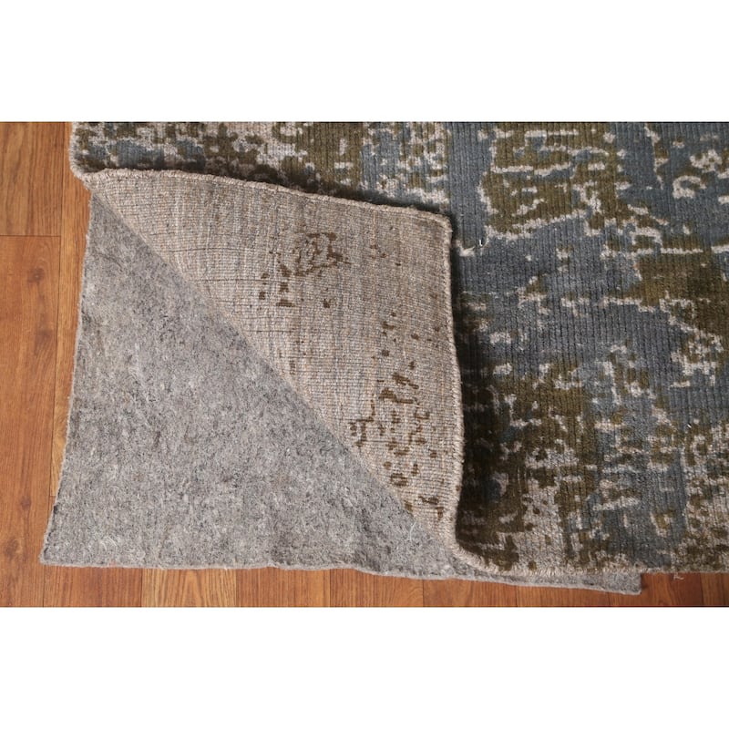 Multi-Color Abstract Area Rug Handmade Wool Carpet - 5'3" x 8'4"