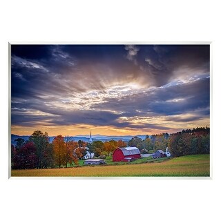 Stupell Rural Farm Pasture Sun Rays Wall Plaque Art by Rick Berk - Bed ...