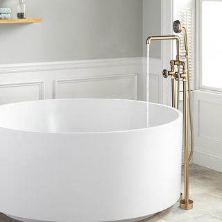 Rbrohant Industrial Style Freestanding Bathtub Faucet, High Flow Shower Floor Mounted Tub Faucets