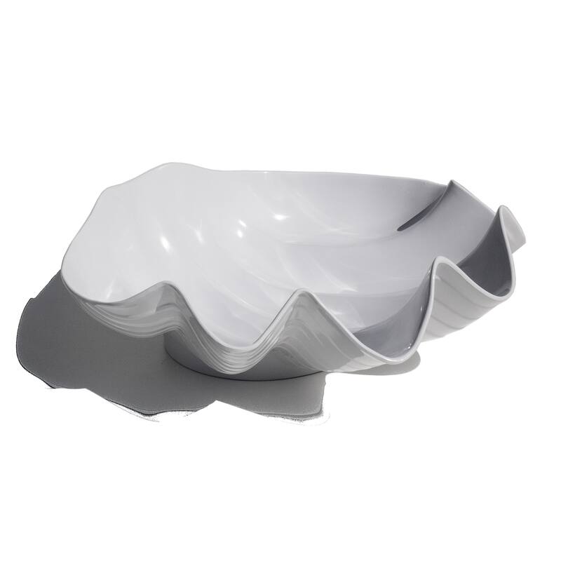 Abode Homewares Coastal Melamine Shell Serving Bowl - White - 14.9 "x 13" - White