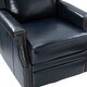 preview thumbnail 23 of 100, Echidna Transitional Genuine Leather Swivel Rocker Nursery Chair with Nailhead Trim by HULALA HOME