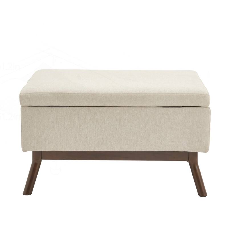Versatile Mid-century Modern Storage Ottoman for Various Rooms and Purposes