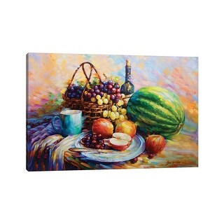 iCanvas "Fruits And Wine" by Leon Devenice Canvas Print - Bed Bath ...