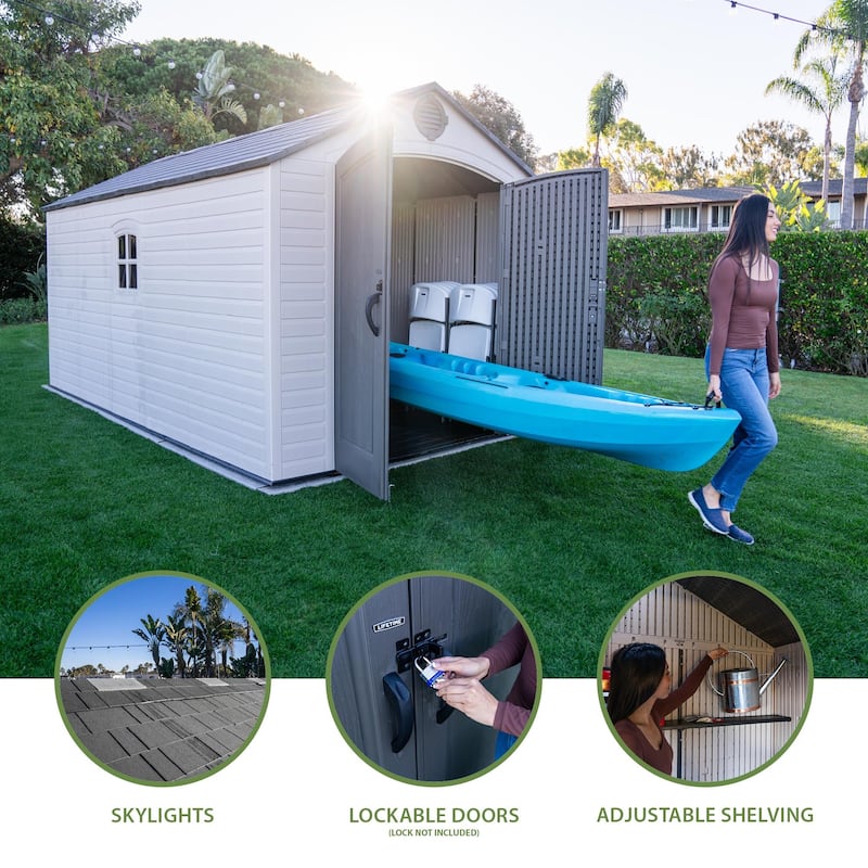 Lifetime 8 Ft. x 15 Ft. Outdoor Storage Shed