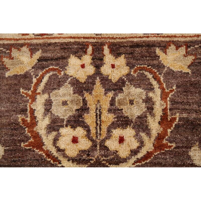 Floral Peshawar Oriental Area Rug Handmade Traditional Wool Carpet - 8'2" x 9'10"