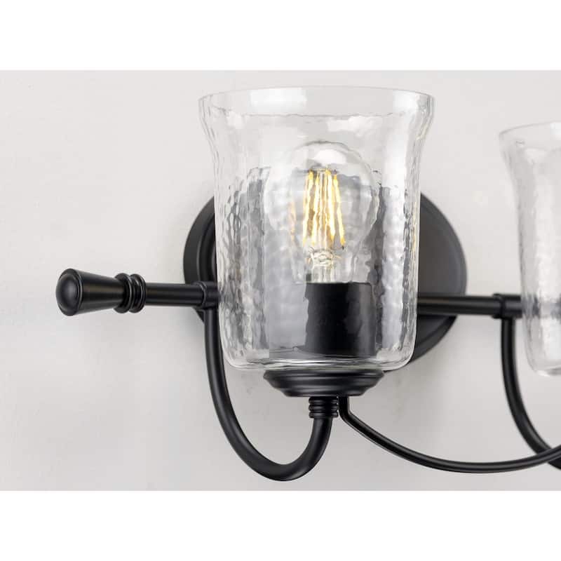 Bowman Collection Black Two-Light Bath - 7.75"H - 7.75"H