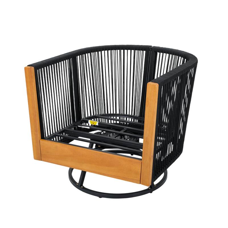 Christopher Knight Home - Modern 3-Piece Outdoor Swivel Chair Set with Side Table