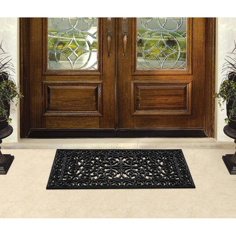 A1HC First Impression Natural Rubber Durable Attractive Entry Doormat