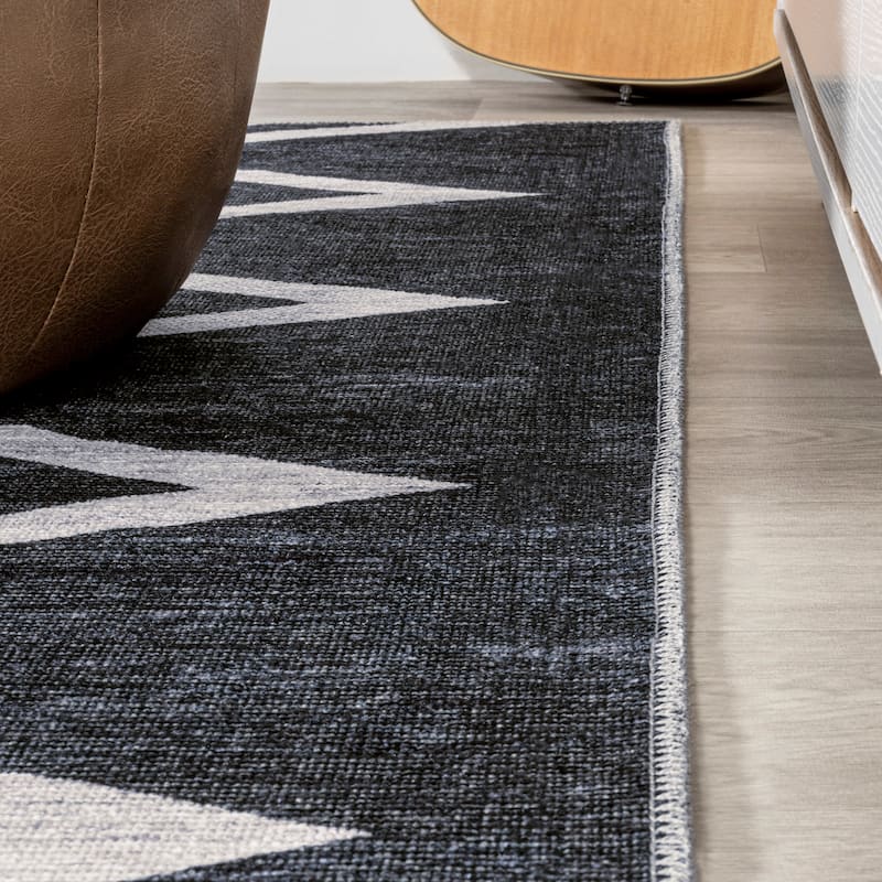 JONATHAN Y Modern Bohemian Medallion Textured Weave Machine Washable Area Rug