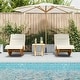 preview thumbnail 3 of 9, vidaXL Rocking Sun Loungers with Cushions 2 pcs Solid Wood Acacia - 23.6 x 60.6 x 29.1