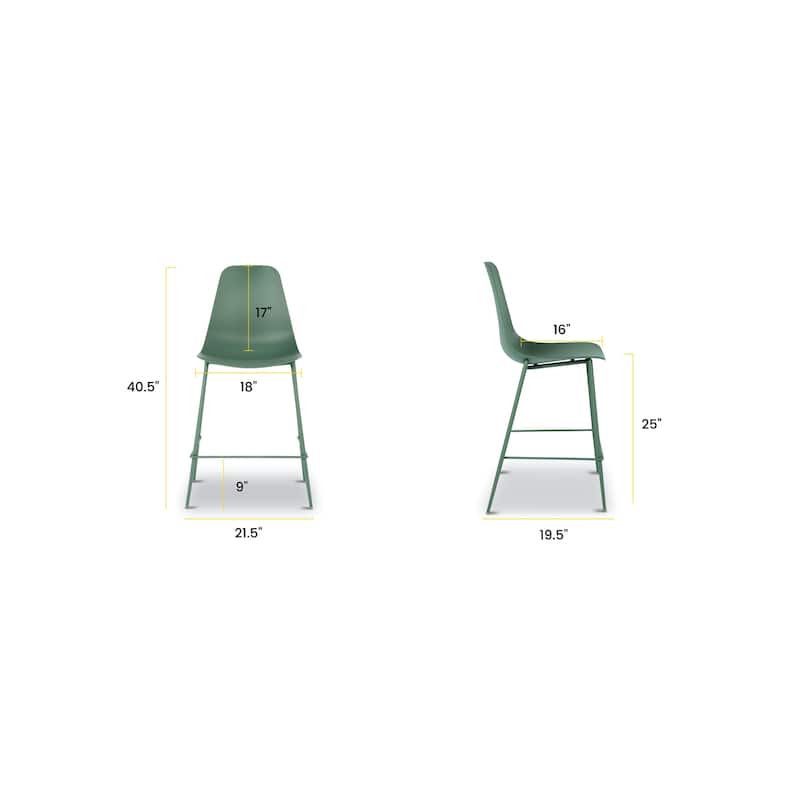 Poly & Bark Isla Counter Stool (Set of 3) - 25" Seat Height