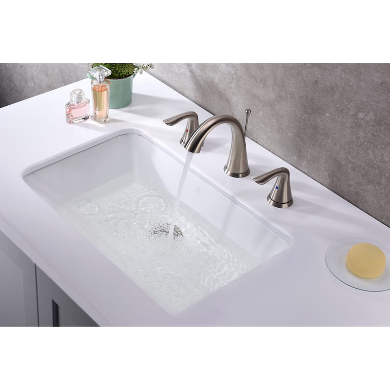 ANZZI Rhodes 21 in. Ceramic Undermount Sink Basin in White