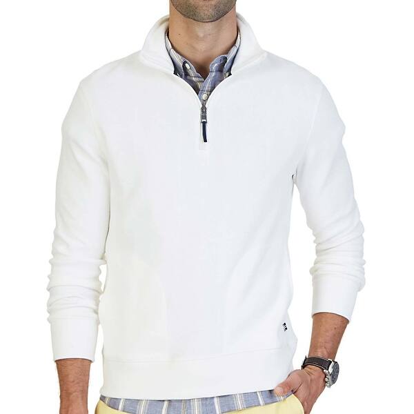 Shop For Nautica Windward Half Zip Marshmallow White Mock Neck Sweater X Large Get Free Delivery On Everything At Overstock Your Online Men S Activewear Destination Get 5 In Rewards With Club O 19736445