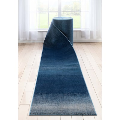 Custom Size Runner Barclay Eslem Ombre Modern Stair Rug -27 Inch Wide