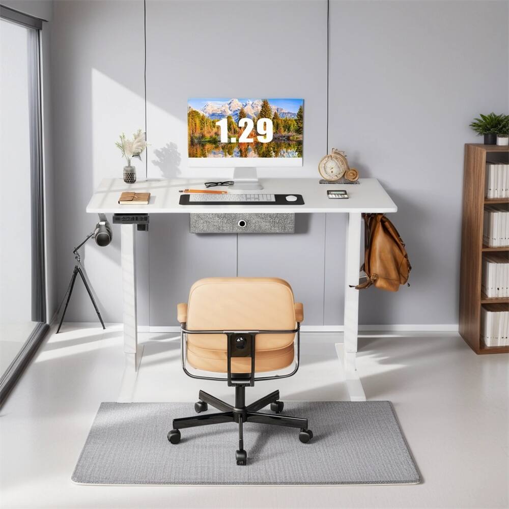 Egomatic Rising Desk Electric Standing Desk w/Drawer Adjustable Desk Ergonomic Rising Desk ...