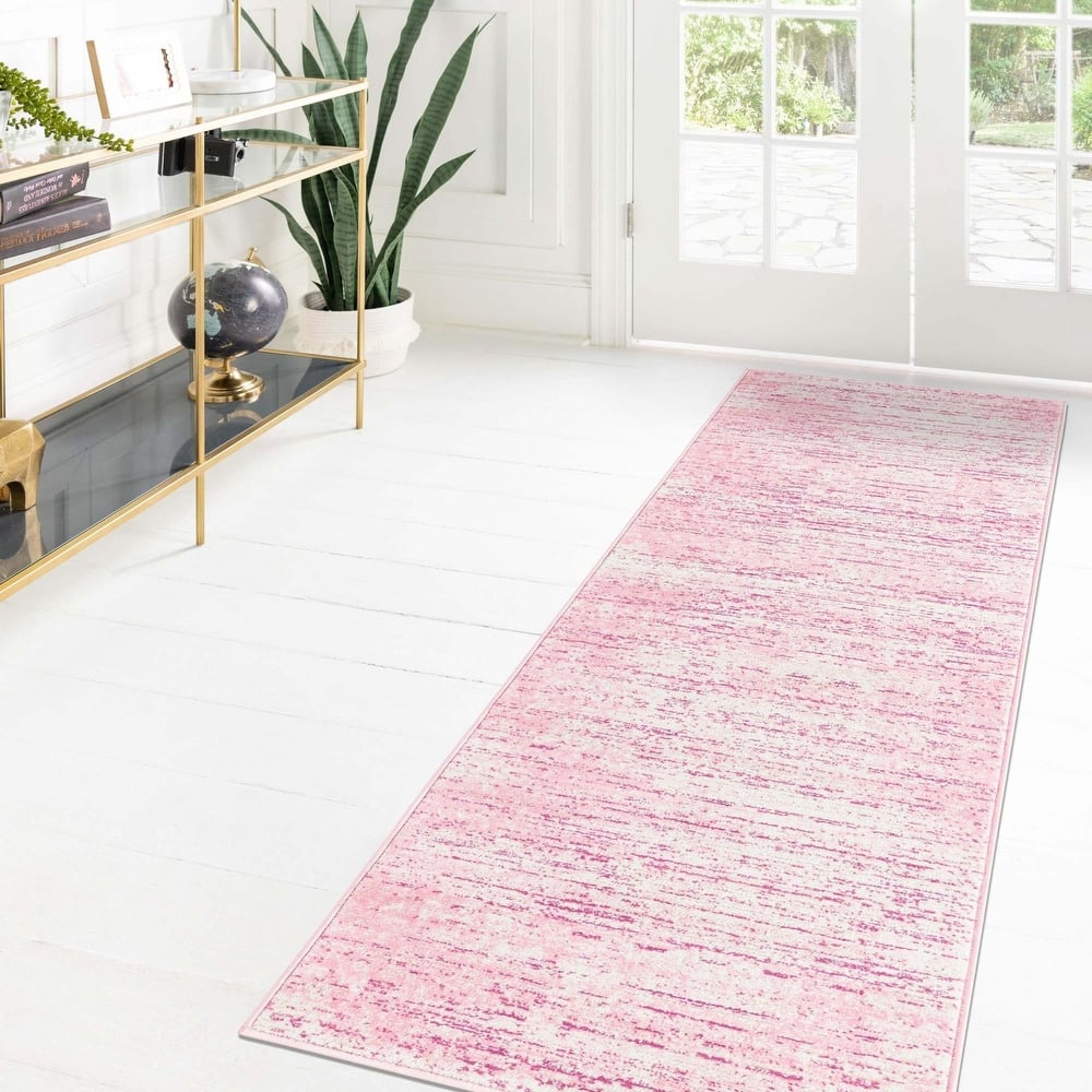 Solid/Striped Richye Collection Area Rug