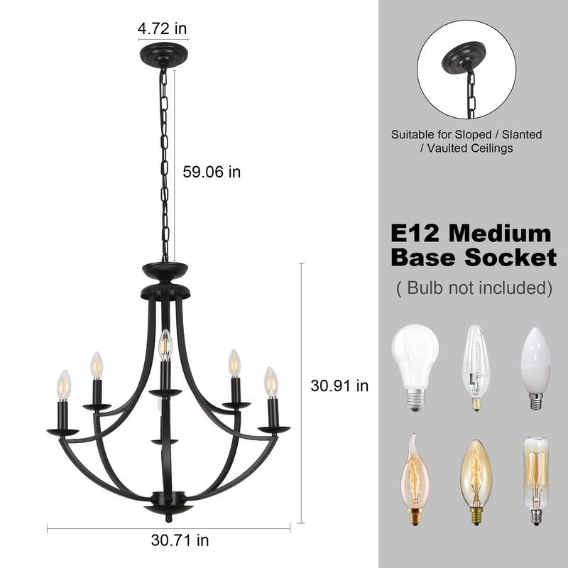 8-light Dimmable Chandelier