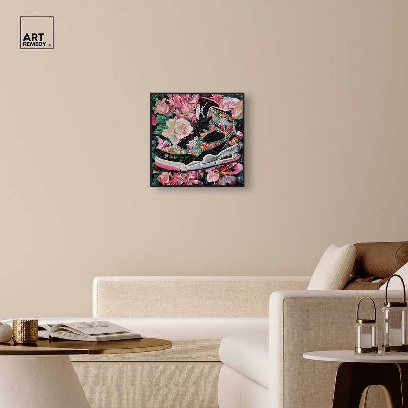 Hidden in Floral Bloom Sneaker Canvas by Art Remedy