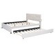 preview thumbnail 21 of 21, Comfortable Upholstered Platform Bed with Stylish Headboard and Extra Trundle