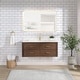 preview thumbnail 3 of 106, Cristo Floating Bath Vanity with White Quartz Stone Top and Mirror