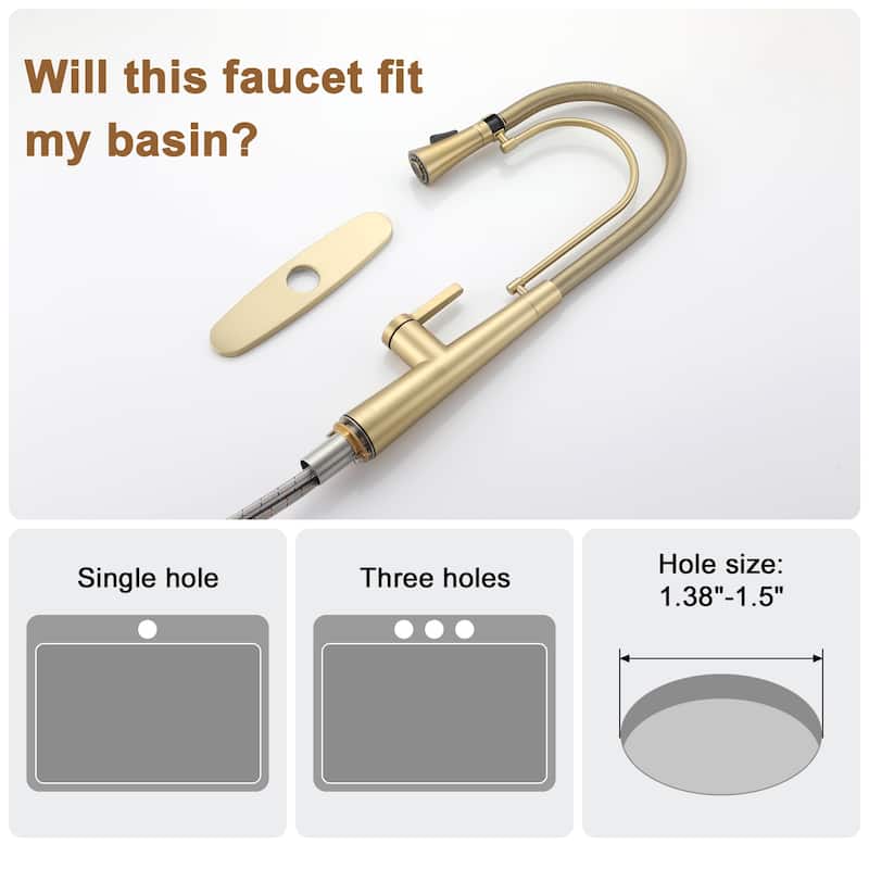 Spring Kitchen Sink Faucet with Detachable Towel Rack, Kitchen Faucet for Kitchen Sink
