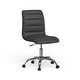 preview thumbnail 54 of 76, Ripple Armless Mid Back Vinyl Office Chair Black