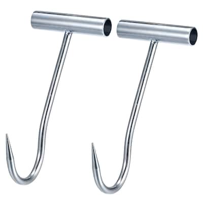 T-Handle Meat Boning Hooks, Stainless Steel T Hooks for Kitchen - Silver Tone