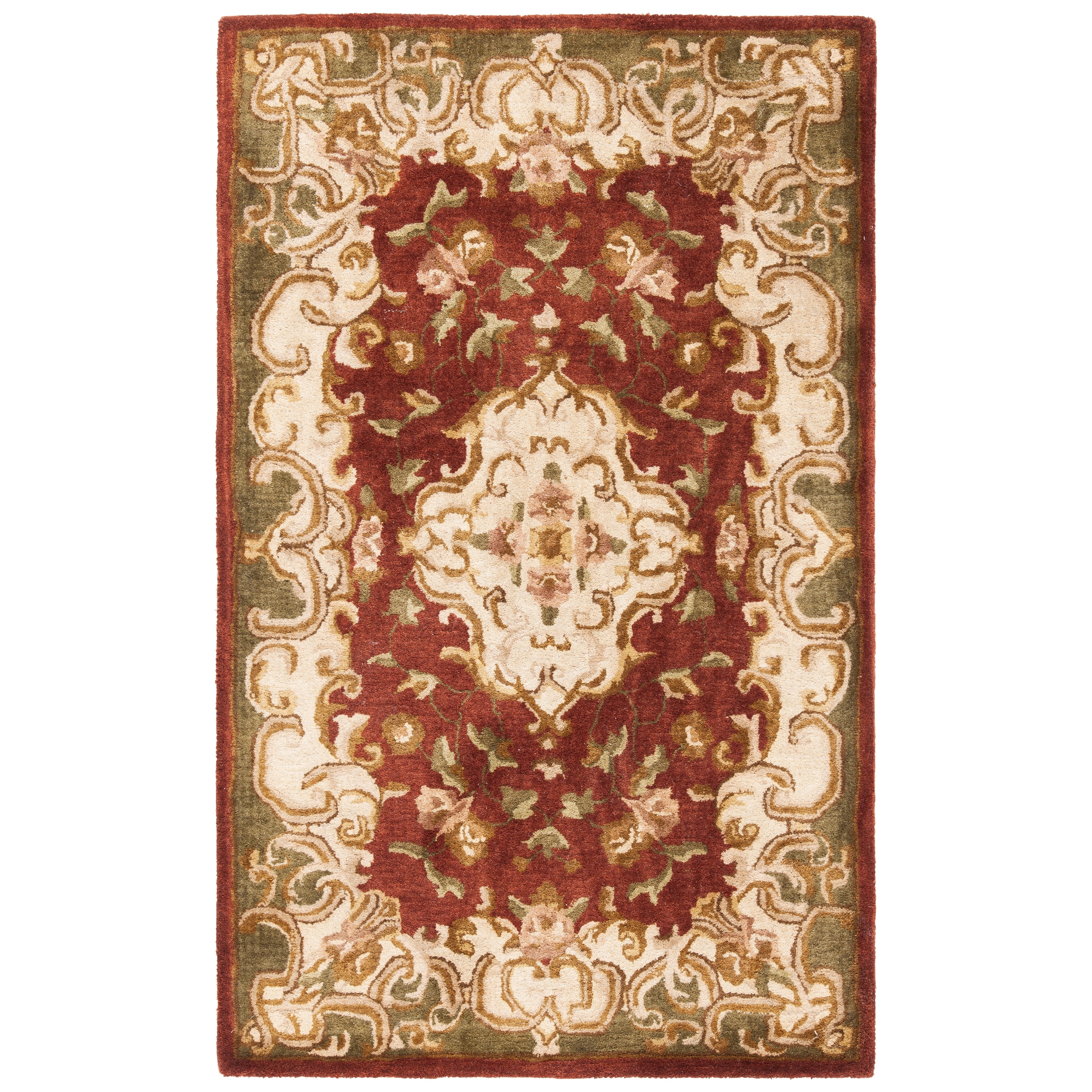 Gold 7'6 x 9'6 Oval Rust Safavieh Classic Collection CL223B Handmade Traditional Oriental Premium Wool Area Rug 