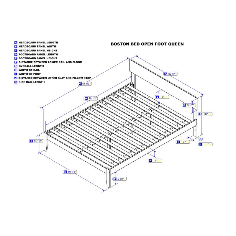 Mediterranean Style Bed - Modern Panel Design, Solid Wood & Veneers, Slat Kit Included, White Finish