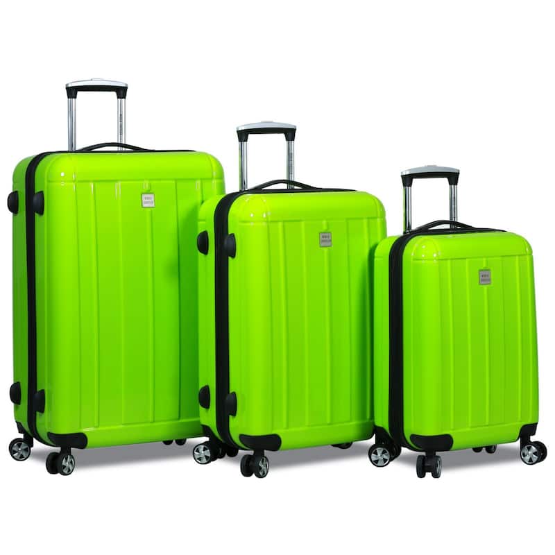 Contour 3-piece Hardside Spinner TSA Combination Lock Luggage Set - Apple Green
