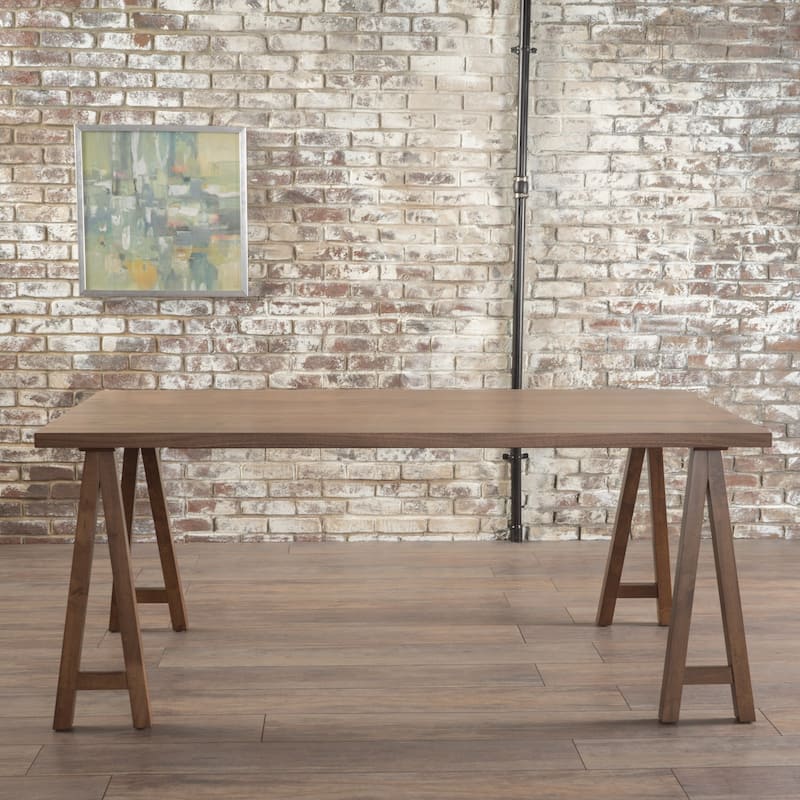 Sabine Rectangle Wood Farmhouse Dining Table by Christopher Knight Home - Walnut