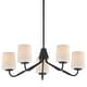preview thumbnail 1 of 9, Maxim 12696WT Durham 5 Light 26" Wide Chandelier Black