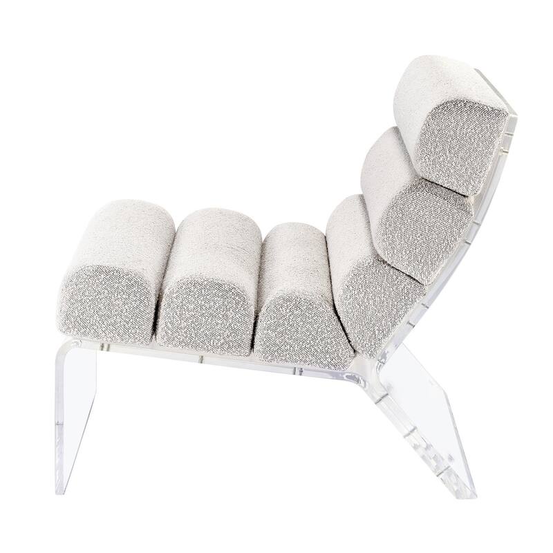 Freeman Accent Chair with Clear Acrylic Frame