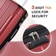 Red Luggage Sets 3 Piece Travel Suitcase Sets Spinner Suitcase ...