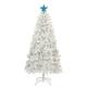 6FT White Christmas Tree with 300 LED Lights and 600 Bendable Branches ...