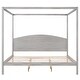 preview thumbnail 9 of 20, King Size Canopy Platform Bed with Headboard and Support Legs, Grey Wash