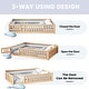 preview thumbnail 5 of 106, Twin/Full/Queen Size Floor Bed with Safety Guardrails for Kids, Wood Montessori Bedframe w/ Door, Children's Noiseless Beds