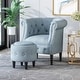 preview thumbnail 7 of 19, Beihoffer Petite Tufted Fabric Chair and Ottoman Set by Christopher Knight Home
